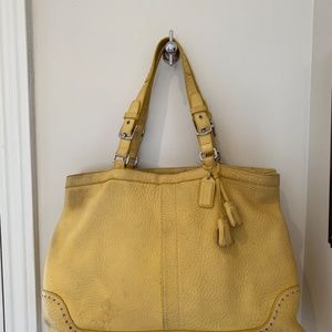 Coach Yellow Leather Bag